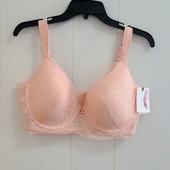 Jessica Simpson Women's Full Figure Bra Underwire Padded Peach Size 40D - Picture 1 of 7
